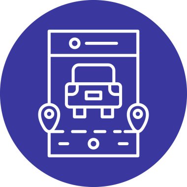 Bir tren simgesinin vektör illüstrasyonu