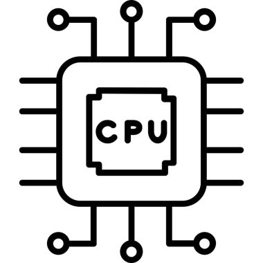 İşlemci. Web simgesi basit tasarım