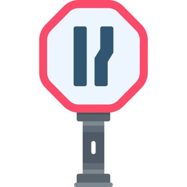 yol işareti vektör çizgisi simgesi