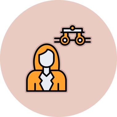 kadın kullanıcı avatar simgesi vektör illüstrasyonu