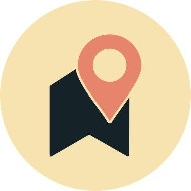 Harita işaretleyici. Basit resimleme