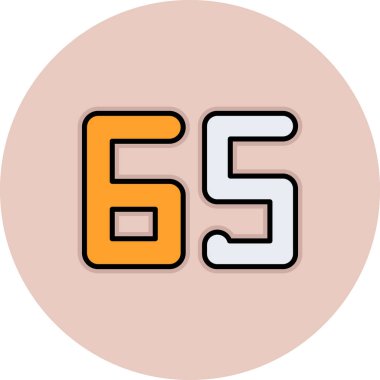 Modern bir 6 sayısının vektör illüstrasyonu