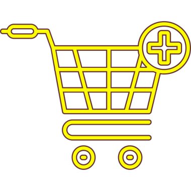 Alışveriş arabası simgesi tasarımı, vektör illüstrasyonu