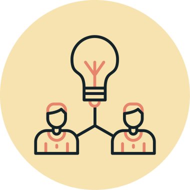 fikir simgesi, modern vektör illüstrasyon tasarımı