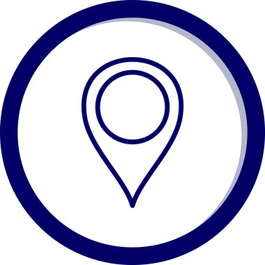 harita konum imleci simgesi ana hat biçiminde