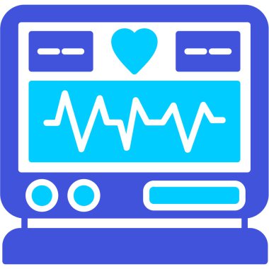kalp kardiyogramı modern simge, vektör illüstrasyonu