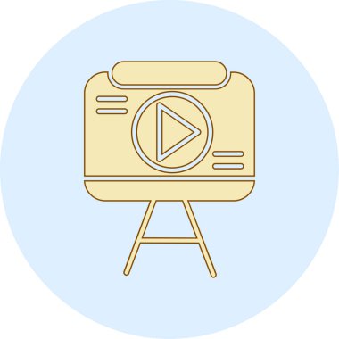 Bir video oynatıcısının vektör illüstrasyonu