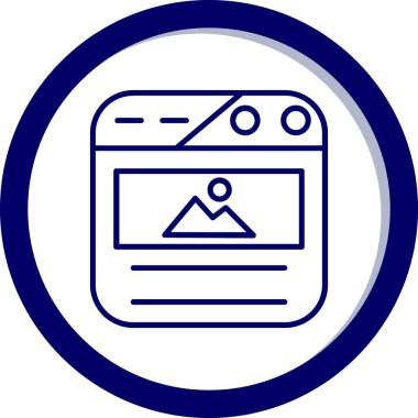 Monitör. Web simgesi basit illüstrasyon