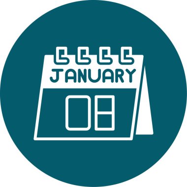 Takvim tarihi simgesinin vektör illüstrasyonu