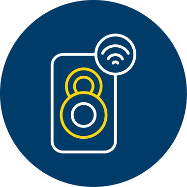 Kablosuz. Web simgesi basit illüstrasyon