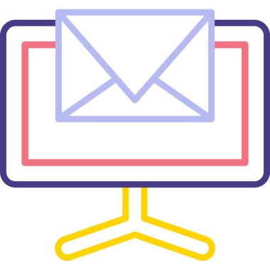 E- posta modern simgesinin vektör illüstrasyonu