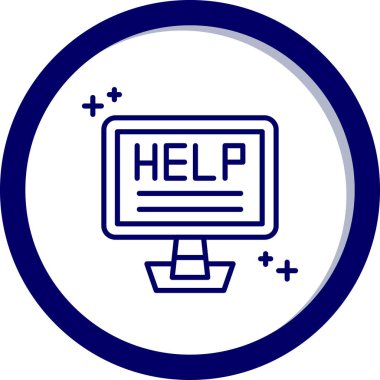 yardım simgesi, vektör illüstrasyonu