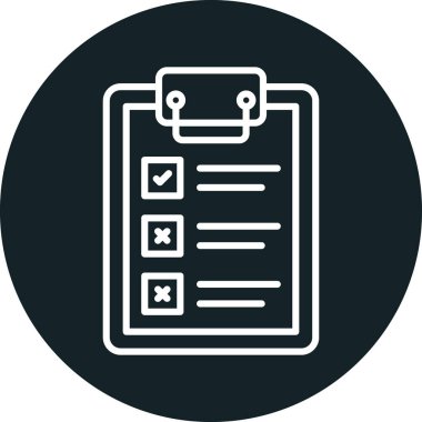 Kontrol listesi simgesinin vektör illüstrasyonu