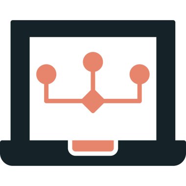 İnternet vektör renk simgesi