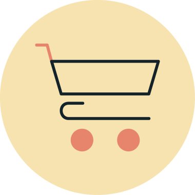 Alışveriş arabası simgesinin vektör çizimi