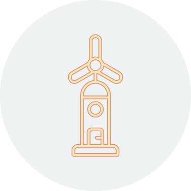 Yel değirmeni simgesinin vektör çizimi