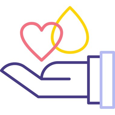 Bağış. Web simgesi basit illüstrasyon