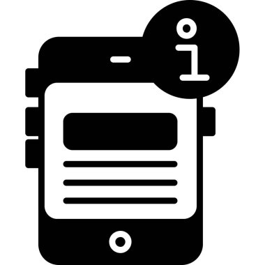 cep telefonu simgesi, basit vektör illüstrasyonu