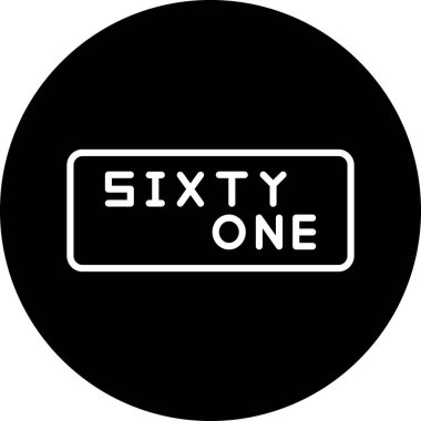 bir numara 6 sayı simgesi, basit biçim