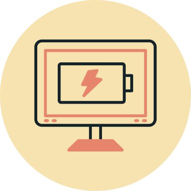 Bir bilgisayar simgesinin vektör illüstrasyonu