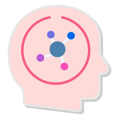 beyin ikonu vektör illüstrasyonu