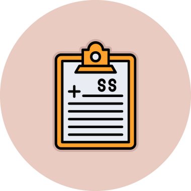 belge simgesi vektör illüstrasyonu