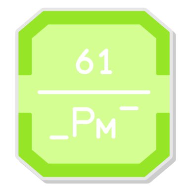 Saat 6: 00 'da yeşil ve mavi kare simgesinin gösterimi