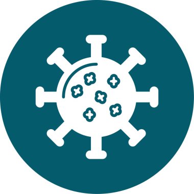 Bir virüs simgesinin vektör illüstrasyonu