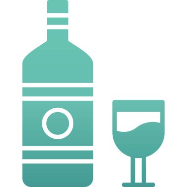 alkol şişesi simgesi ana hatlarıyla doldurulmuş