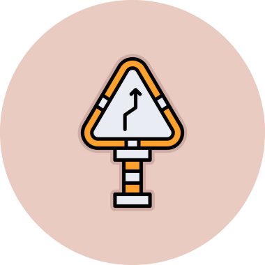 Yol simgesi vektör illüstrasyonu