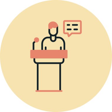 Konferans. Web simgesi basit tasarım