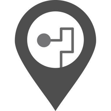 harita işaretleyici düz vektör simgesi