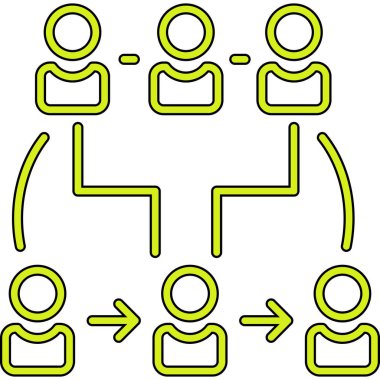 iş ağı bağlantı simgesi doldurulmuş ana hat biçimi