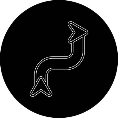 Bir yılan simgesinin vektör illüstrasyonu