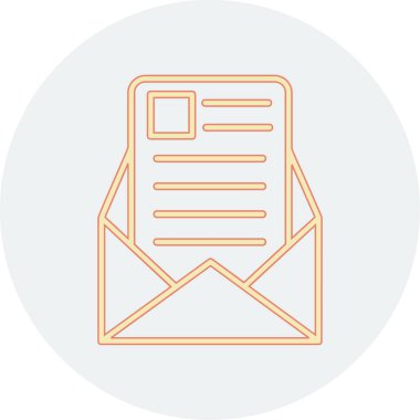 Posta simgesinin vektör illüstrasyonu