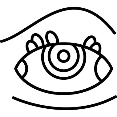 Göz simgesini, anahat stili