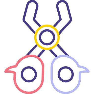 Tavuk simgesinin vektör illüstrasyonu