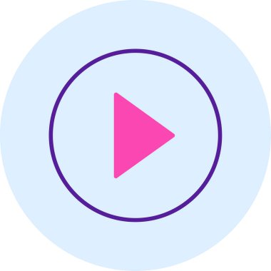 Oynatma simgesinin vektör çizimi, imza ve düğme