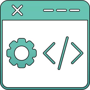 Web geliştirme vektör çizgisi tasarım simgesi