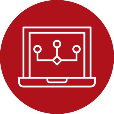 Bilgisayar. Web simgesi basit illüstrasyon