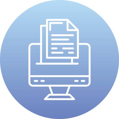 Belge. Web simgesi basit illüstrasyon