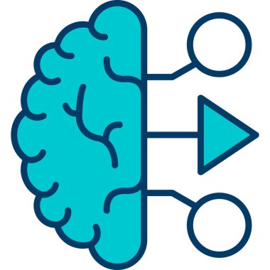 beyin ikonu vektör illüstrasyonu