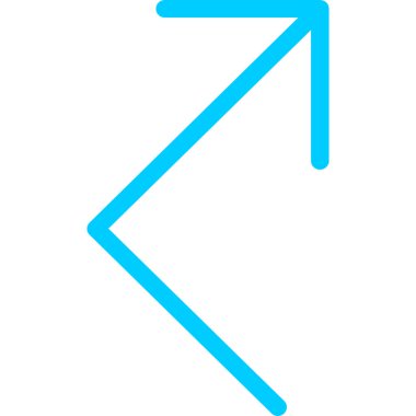 Ok ucu sol vektör simgesi. Tarzıdır kontur simgesini sembolü, mavi renk, beyaz arka plan.