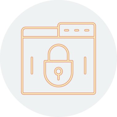 asma kilit, vektör çizim basit simgesi