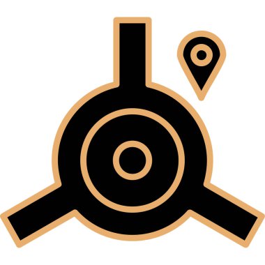 harita işaretleyici vektör sembol tasarımı