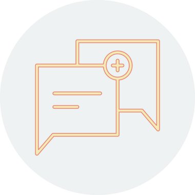 Sohbet web simgesi, basit vektör illüstrasyonu