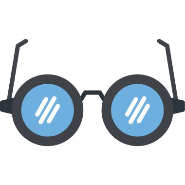 Gözlük ikonu. vektör illüstrasyonu