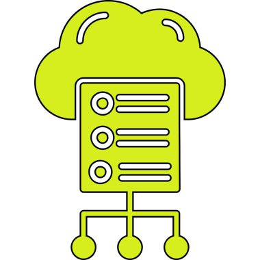 Bulut hesaplama simgesi modern vektör illüstrasyonu