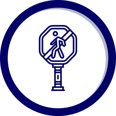 Bir dur simgesinin vektör illüstrasyonu