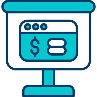 atm makine simgesi vektör illüstrasyonu